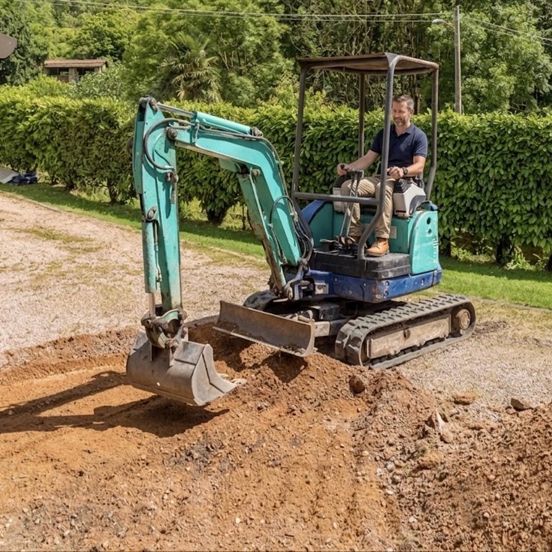 Préparation de terrain avant travaux paysagers